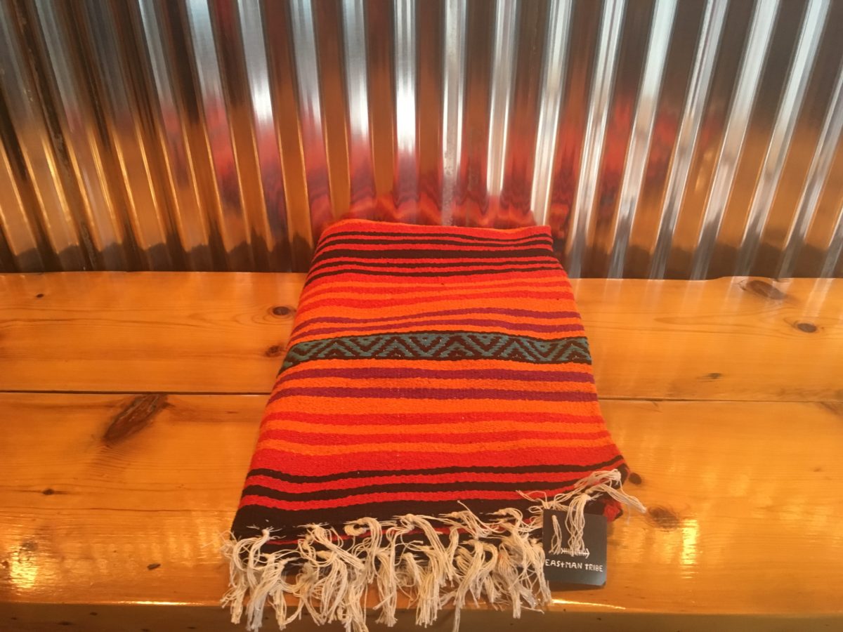 Hand Woven Blanket made in Mexico Striped Falsa Eastmantribe
